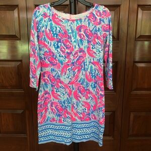 Lilly Pulitzer Marlowe Style Cosmic Coral Cracked up Dress